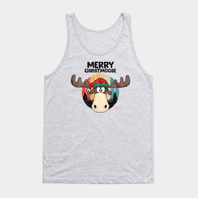 moose Christmas Vacation Tank Top by Anksha Black Anime